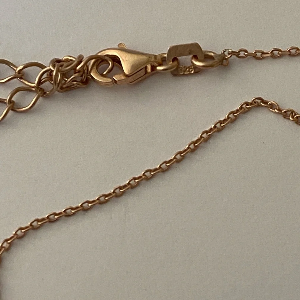 925 silver cross enamel necklace rose gold plated